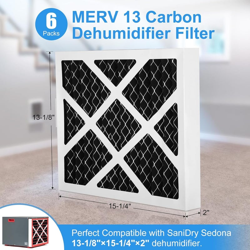 Znnam 4 Pack Upgrade PN07126 MERV 13 Dehumidifier Carbon Filter Compatible with Sanidry Sedona Dehumidifier PN07126 Replacement Filter - Image 2